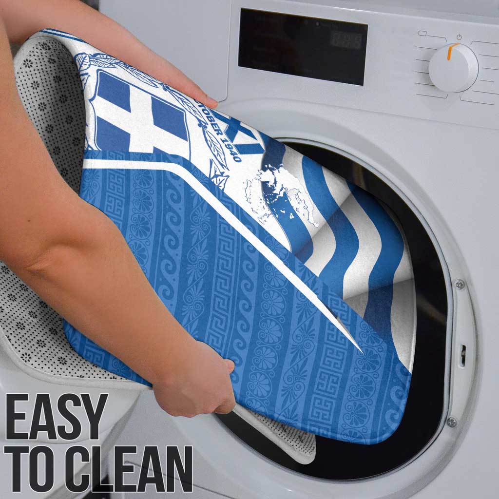 Greece Ohi Day Bathroom Set Hellas Coat Of Arms Greek Pattern - Wonder Print Shop