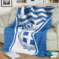 Greece Ohi Day Blanket Hellas Coat Of Arms Greek Pattern - Wonder Print Shop