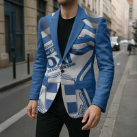 Greece Ohi Day Blazer Hellas Coat Of Arms Greek Pattern - Wonder Print Shop