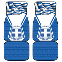 Greece Ohi Day Car Mats Hellas Coat Of Arms Greek Pattern - Wonder Print Shop