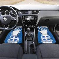Greece Ohi Day Car Mats Hellas Coat Of Arms Greek Pattern - Wonder Print Shop
