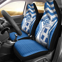 Greece Ohi Day Car Seat Cover Hellas Coat Of Arms Greek Pattern - Wonder Print Shop