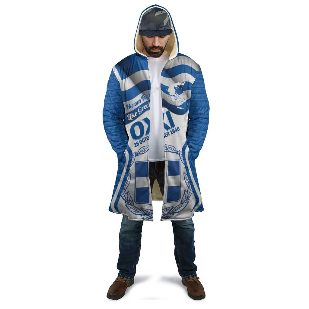 Greece Ohi Day Cloak Hellas Coat Of Arms Greek Pattern - Wonder Print Shop