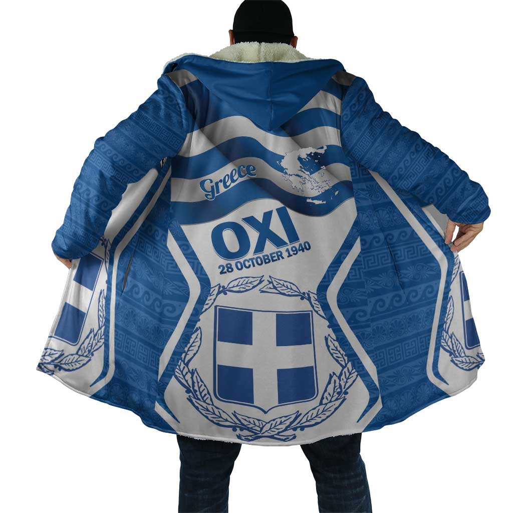 Greece Ohi Day Cloak Hellas Coat Of Arms Greek Pattern - Wonder Print Shop