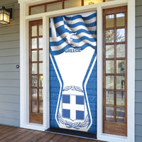 Greece Ohi Day Door Cover Hellas Coat Of Arms Greek Pattern - Wonder Print Shop