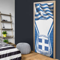 Greece Ohi Day Door Cover Hellas Coat Of Arms Greek Pattern - Wonder Print Shop