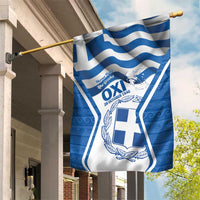 Greece Ohi Day Garden Flag Hellas Coat Of Arms Greek Pattern - Wonder Print Shop