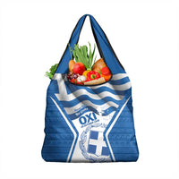 Greece Ohi Day Grocery Bag Hellas Coat Of Arms Greek Pattern - Wonder Print Shop