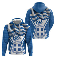 Greece Ohi Day Hoodie Hellas Coat Of Arms Greek Pattern - Wonder Print Shop