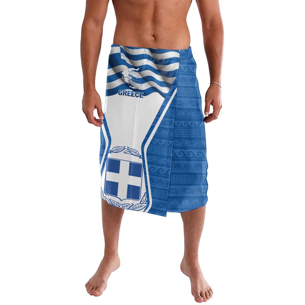 Greece Ohi Day Lavalava Hellas Coat Of Arms Greek Pattern - Wonder Print Shop