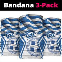 Greece Ohi Day Neck Gaiter Hellas Coat Of Arms Greek Pattern - Wonder Print Shop