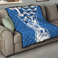 Greece Ohi Day Quilt Hellas Coat Of Arms Greek Pattern - Wonder Print Shop