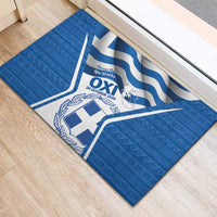 Greece Ohi Day Rubber Doormat Hellas Coat Of Arms Greek Pattern - Wonder Print Shop