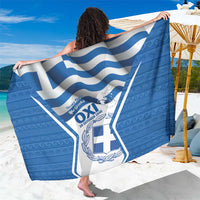 Greece Ohi Day Sarong Hellas Coat Of Arms Greek Pattern - Wonder Print Shop