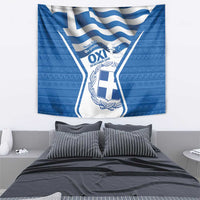 Greece Ohi Day Tapestry Hellas Coat Of Arms Greek Pattern - Wonder Print Shop