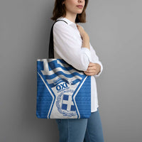 Greece Ohi Day Tote Bag Hellas Coat Of Arms Greek Pattern - Wonder Print Shop