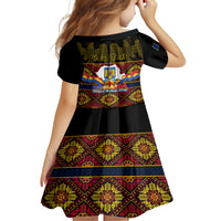 Personalised Romania Great Union Day Family Matching Long Sleeve Bodycon Dress and Hawaiian Shirt Ziua Marii Uniri 105th Anniversary - Wonder Print Shop