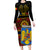 Personalised Romania Great Union Day Long Sleeve Bodycon Dress Ziua Marii Uniri 105th Anniversary - Wonder Print Shop