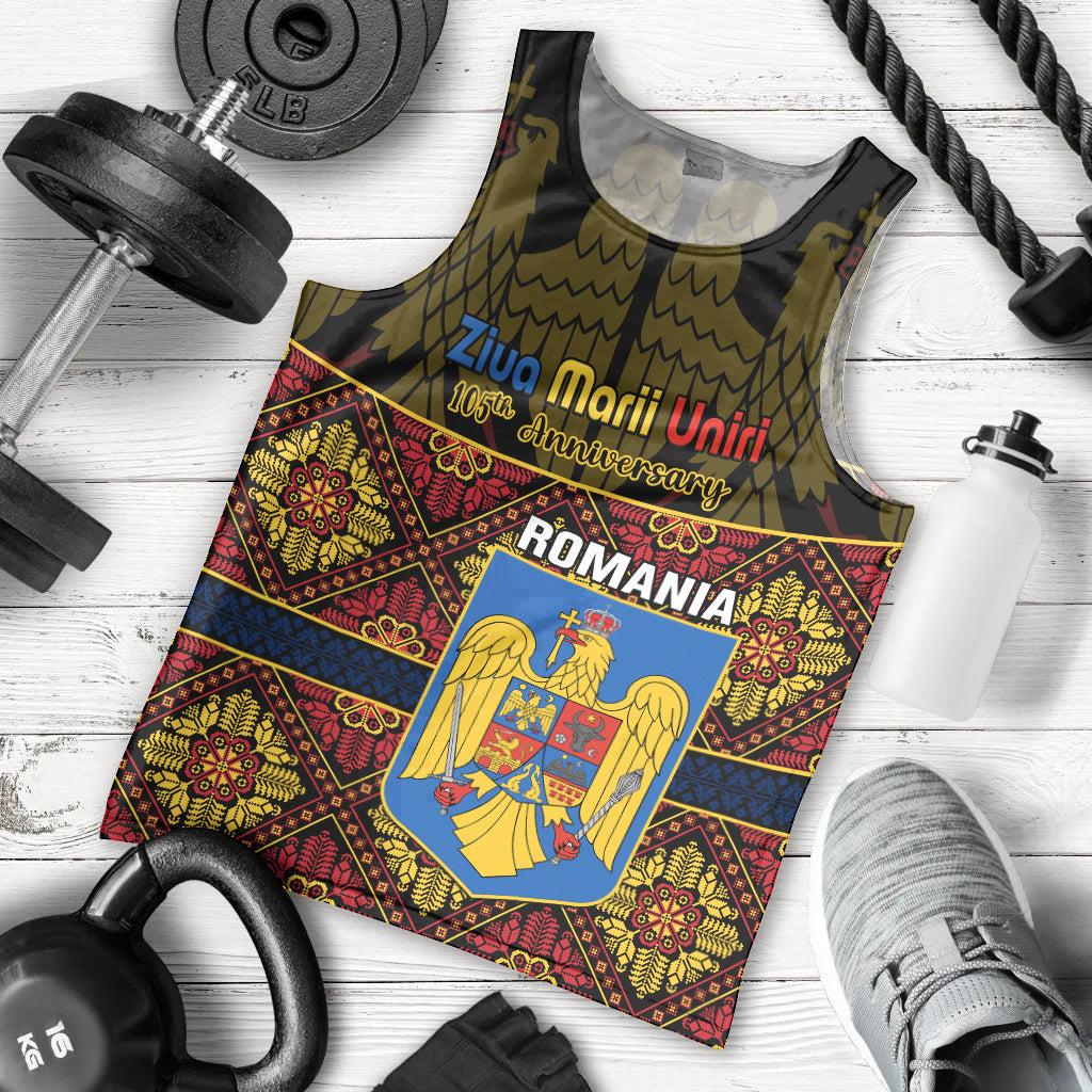 Personalised Romania Great Union Day Men Tank Top Ziua Marii Uniri 105th Anniversary - Wonder Print Shop