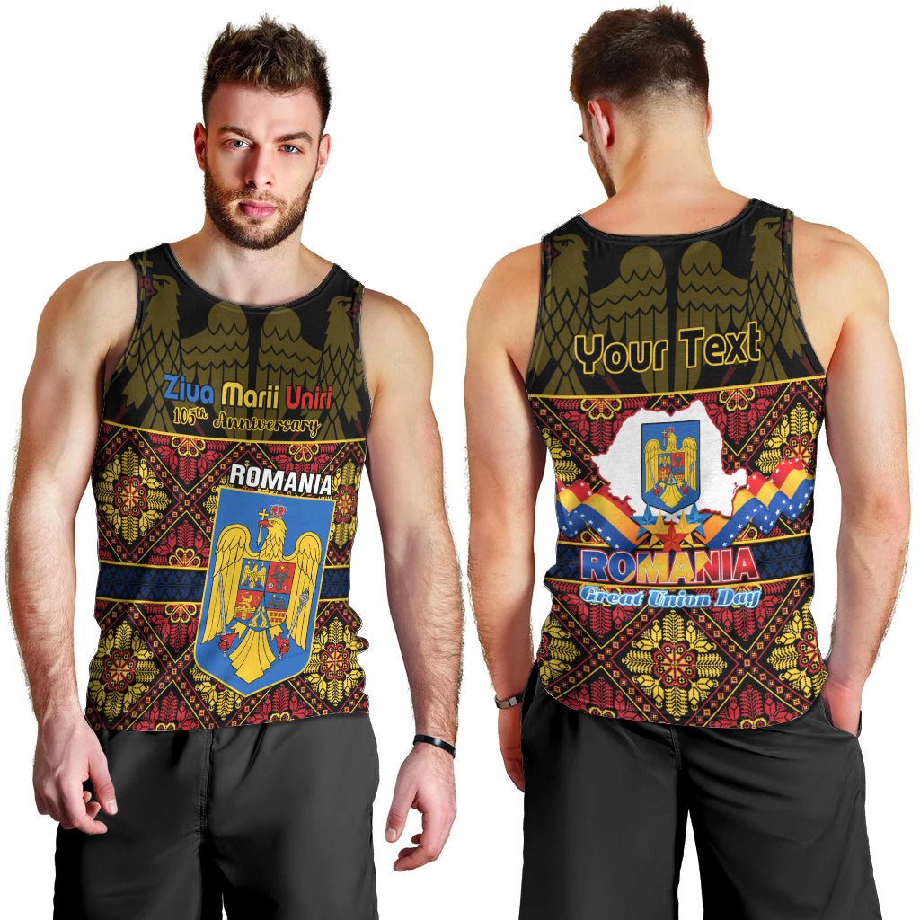 Personalised Romania Great Union Day Men Tank Top Ziua Marii Uniri 105th Anniversary - Wonder Print Shop