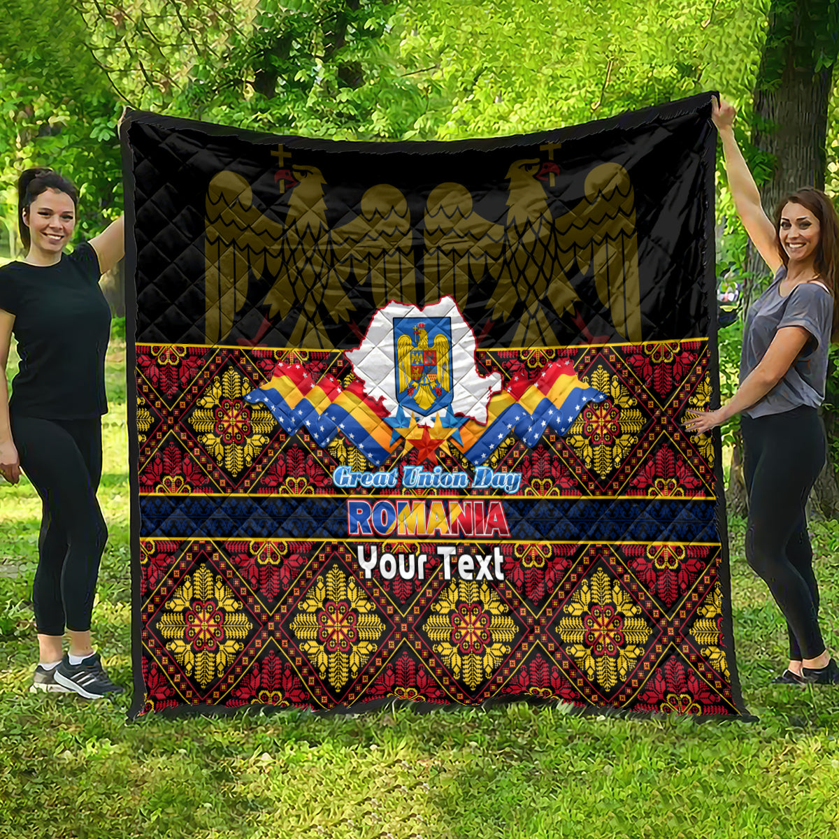 Personalised Romania Great Union Day Quilt Ziua Marii Uniri 105th Anniversary - Wonder Print Shop