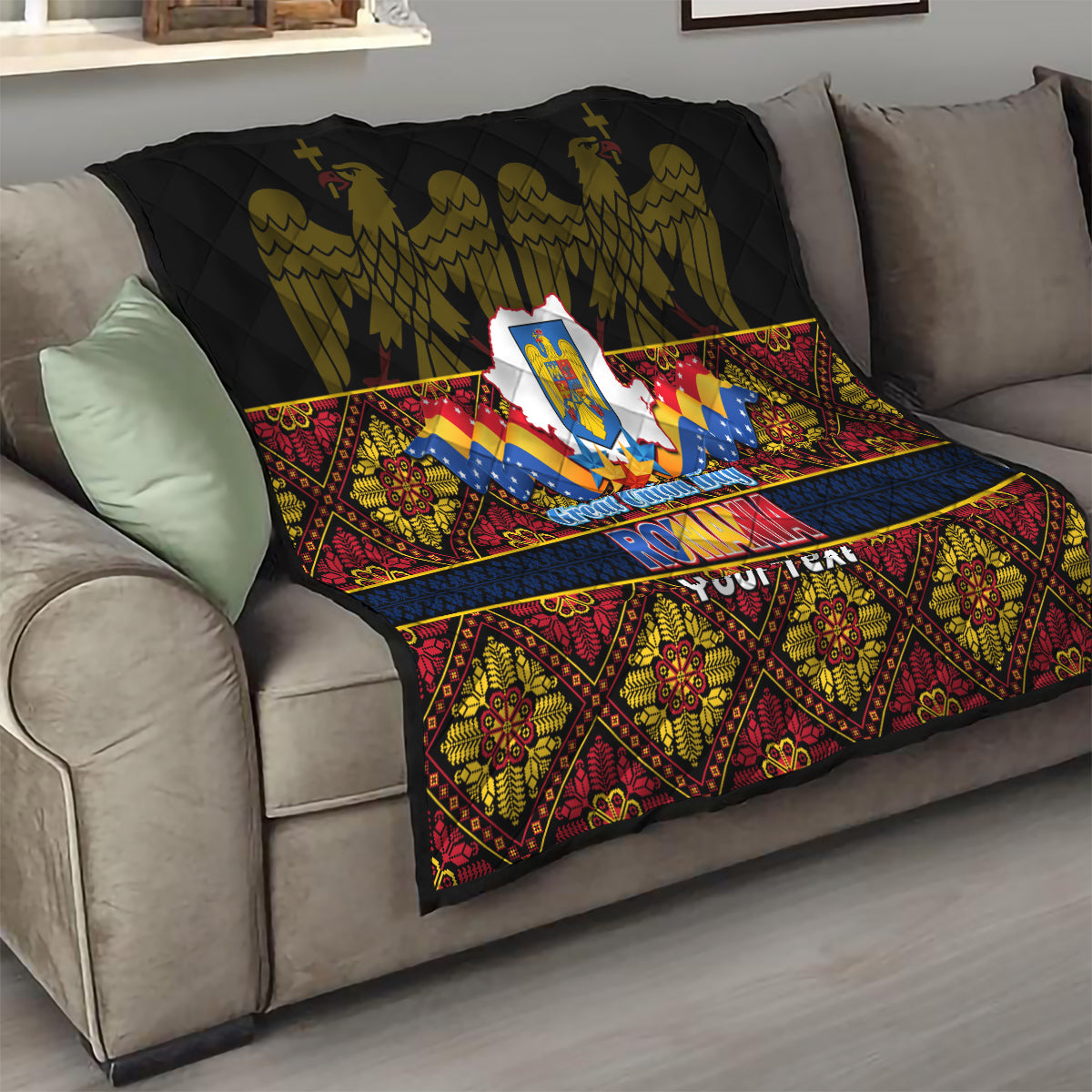 Personalised Romania Great Union Day Quilt Ziua Marii Uniri 105th Anniversary - Wonder Print Shop