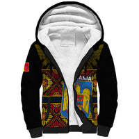 Personalised Romania Great Union Day Sherpa Hoodie Ziua Marii Uniri 105th Anniversary - Wonder Print Shop