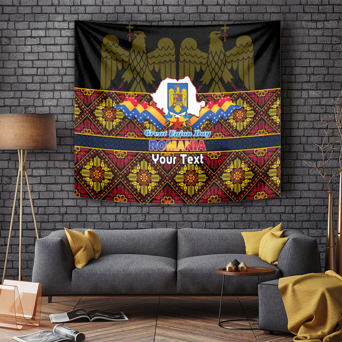 Personalised Romania Great Union Day Tapestry Ziua Marii Uniri 105th Anniversary - Wonder Print Shop