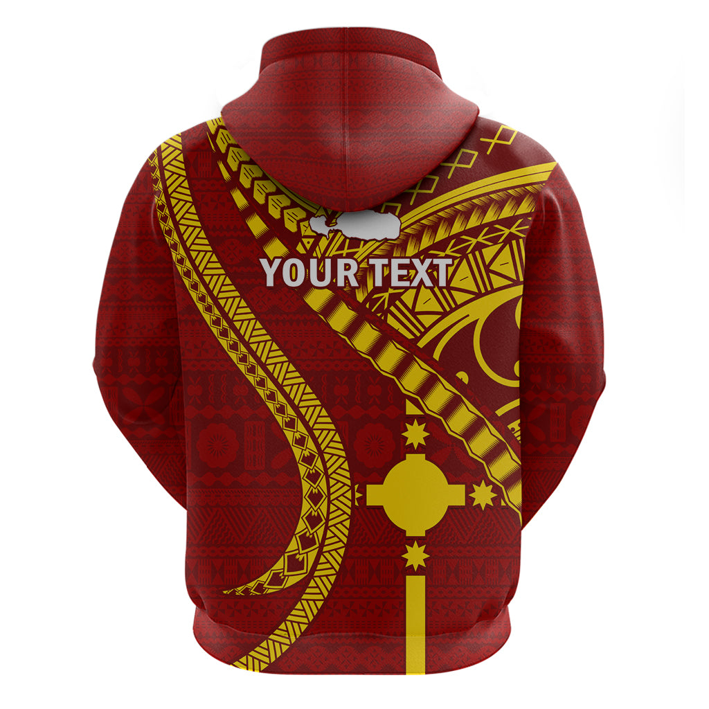 Personalised Fiji Rotuma Hoodie Fijian Tapa Pattern - Wonder Print Shop