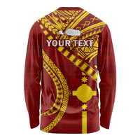 Personalised Fiji Rotuma Long Sleeve Shirt Fijian Tapa Pattern - Wonder Print Shop