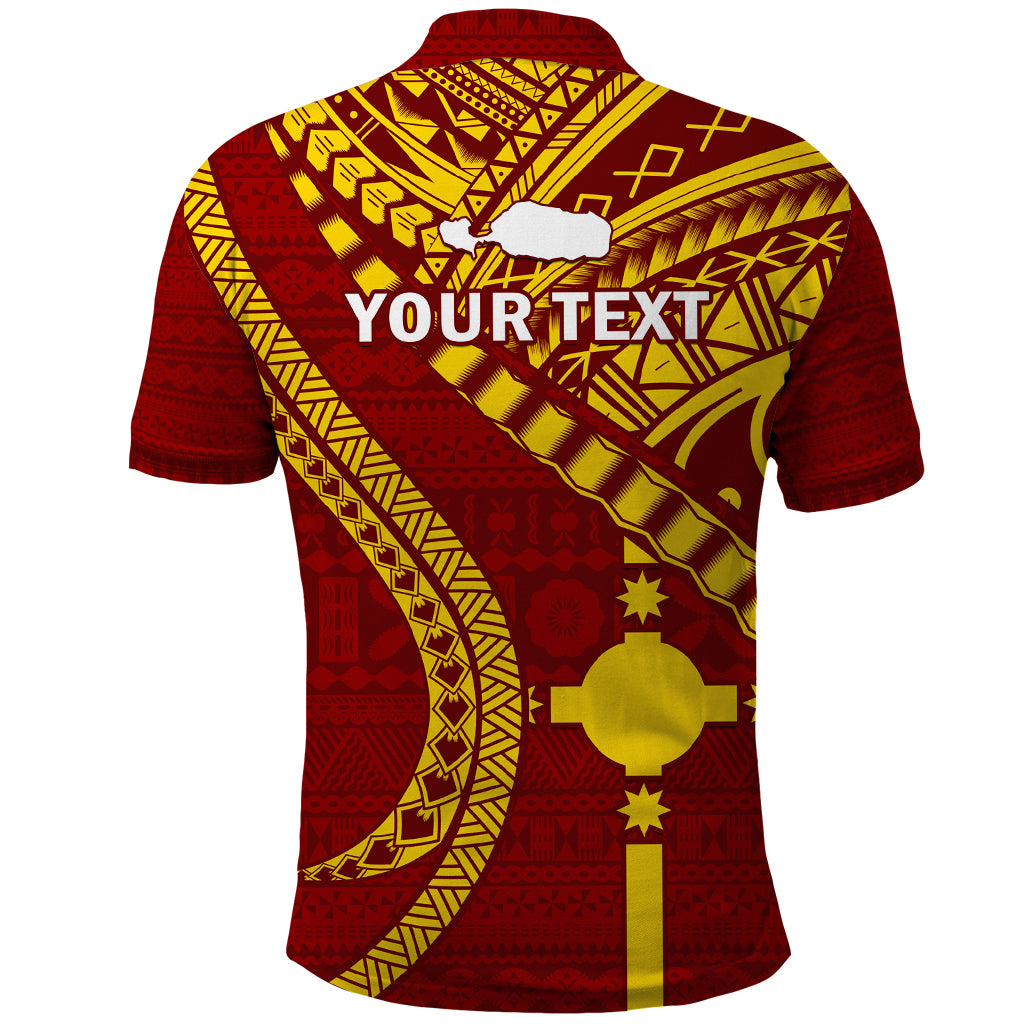 Personalised Fiji Rotuma Polo Shirt Fijian Tapa Pattern - Wonder Print Shop