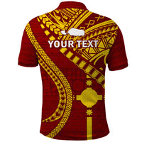 Personalised Fiji Rotuma Polo Shirt Fijian Tapa Pattern - Wonder Print Shop