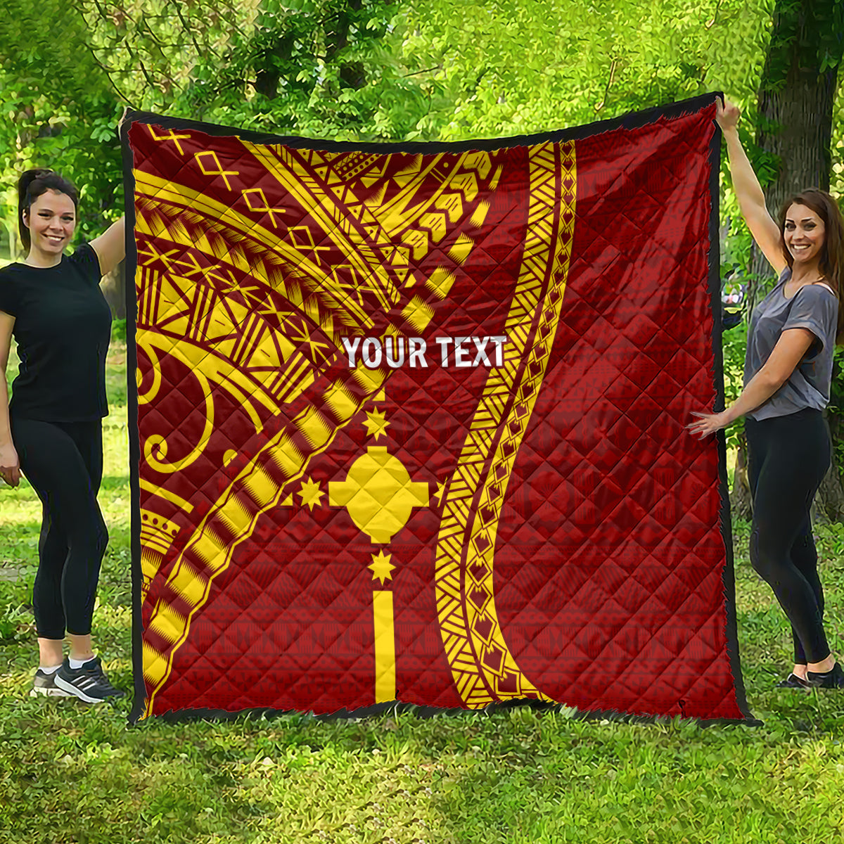 Personalised Fiji Rotuma Quilt Fijian Tapa Pattern - Wonder Print Shop