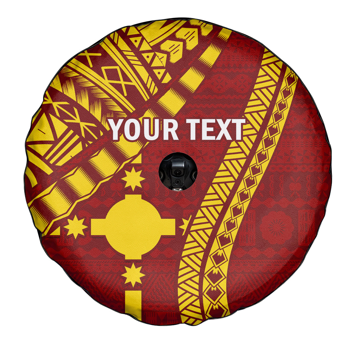 Personalised Fiji Rotuma Spare Tire Cover Fijian Tapa Pattern - Wonder Print Shop