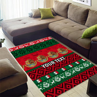 Personalised Mexico Christmas Area Rug Feliz Navidad Mexican Pattern - Wonder Print Shop