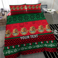 Personalised Mexico Christmas Bedding Set Feliz Navidad Mexican Pattern - Wonder Print Shop