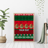 Personalised Mexico Christmas Canvas Wall Art Feliz Navidad Mexican Pattern - Wonder Print Shop
