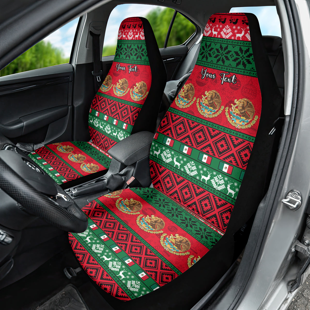 Personalised Mexico Christmas Car Seat Cover Feliz Navidad Mexican Pattern - Wonder Print Shop