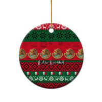 Personalised Mexico Christmas Ceramic Ornament Feliz Navidad Mexican Pattern - Wonder Print Shop