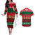 Personalised Mexico Christmas Couples Matching Off The Shoulder Long Sleeve Dress and Hawaiian Shirt Feliz Navidad Mexican Pattern - Wonder Print Shop