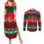 Personalised Mexico Christmas Couples Matching Summer Maxi Dress and Long Sleeve Button Shirt Feliz Navidad Mexican Pattern - Wonder Print Shop
