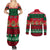 Personalised Mexico Christmas Couples Matching Summer Maxi Dress and Long Sleeve Button Shirt Feliz Navidad Mexican Pattern - Wonder Print Shop