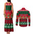 Personalised Mexico Christmas Couples Matching Tank Maxi Dress and Long Sleeve Button Shirt Feliz Navidad Mexican Pattern - Wonder Print Shop