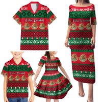Personalised Mexico Christmas Family Matching Puletasi Dress and Hawaiian Shirt Feliz Navidad Mexican Pattern - Wonder Print Shop
