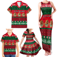 Personalised Mexico Christmas Family Matching Tank Maxi Dress and Hawaiian Shirt Feliz Navidad Mexican Pattern - Wonder Print Shop