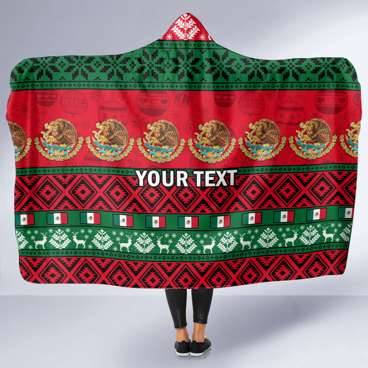 personalised-mexico-christmas-hooded-blanket-feliz-navidad-mexican-pattern
