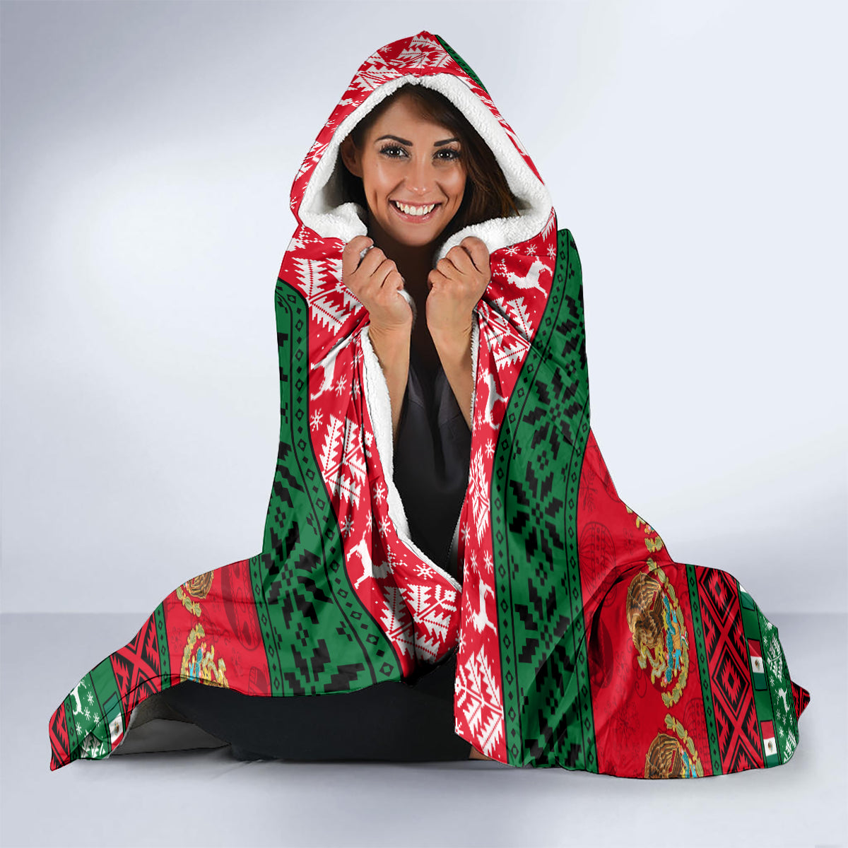 personalised-mexico-christmas-hooded-blanket-feliz-navidad-mexican-pattern