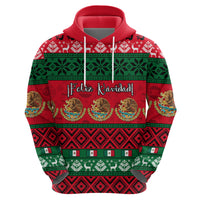Personalised Mexico Christmas Hoodie Feliz Navidad Mexican Pattern - Wonder Print Shop
