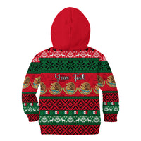 Personalised Mexico Christmas Kid Hoodie Feliz Navidad Mexican Pattern - Wonder Print Shop