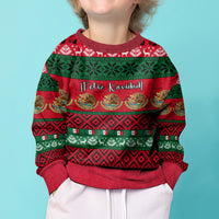 Personalised Mexico Christmas Kid Ugly Christmas Sweater Feliz Navidad Mexican Pattern - Wonder Print Shop